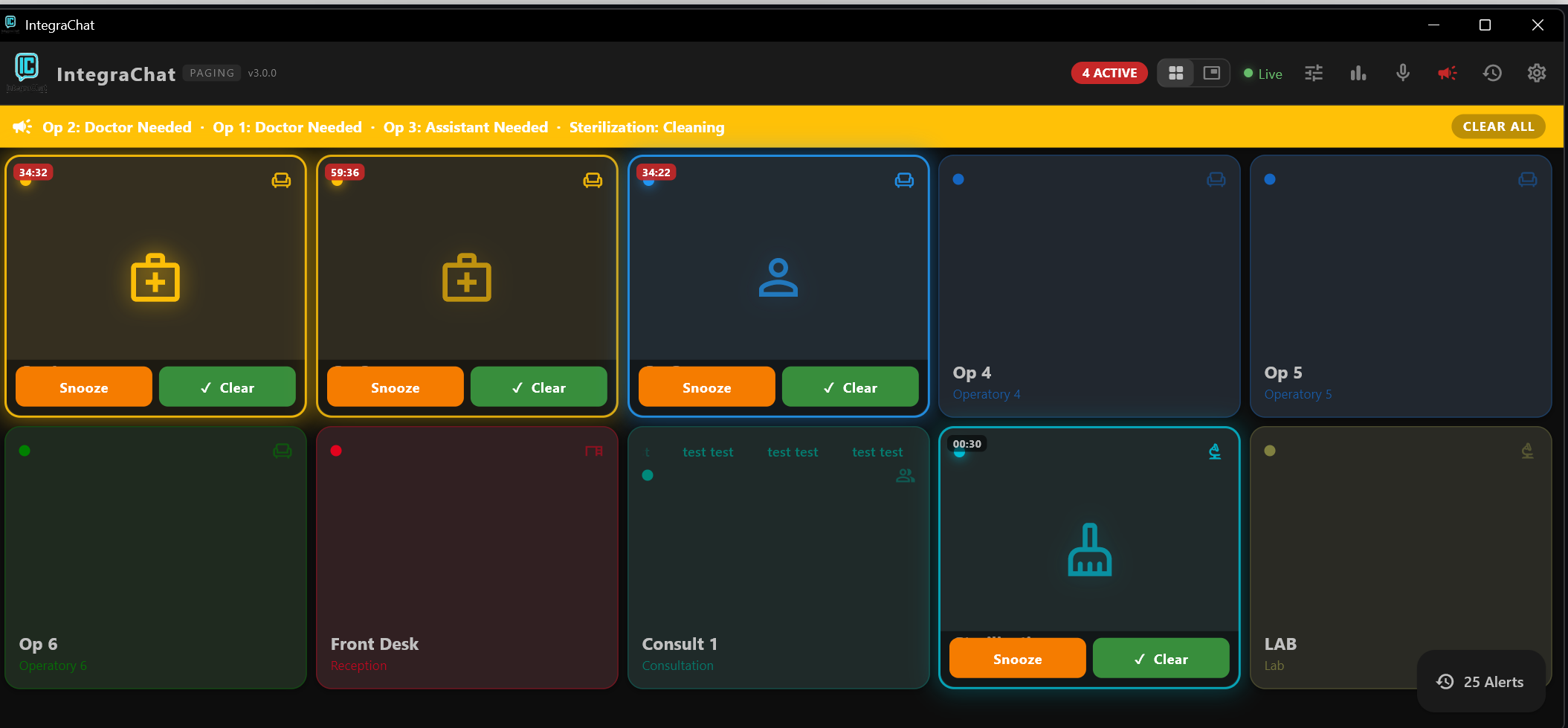 Multiple active alerts